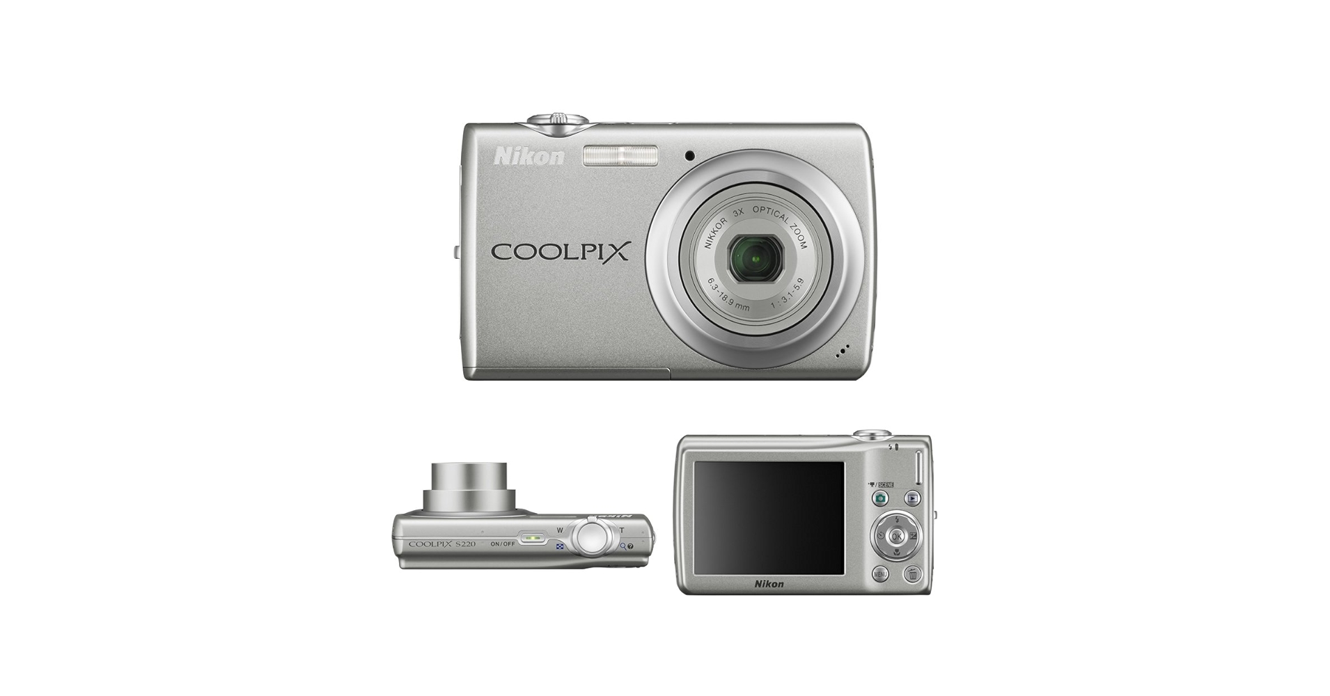 Nikon Coolpix S225 10 Megapixel 3x Optical Zoom 2.5 inch